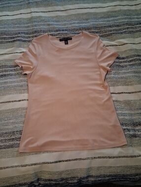 Josephine Chaus Blush Pink Short Sleeve Crewneck Tee
